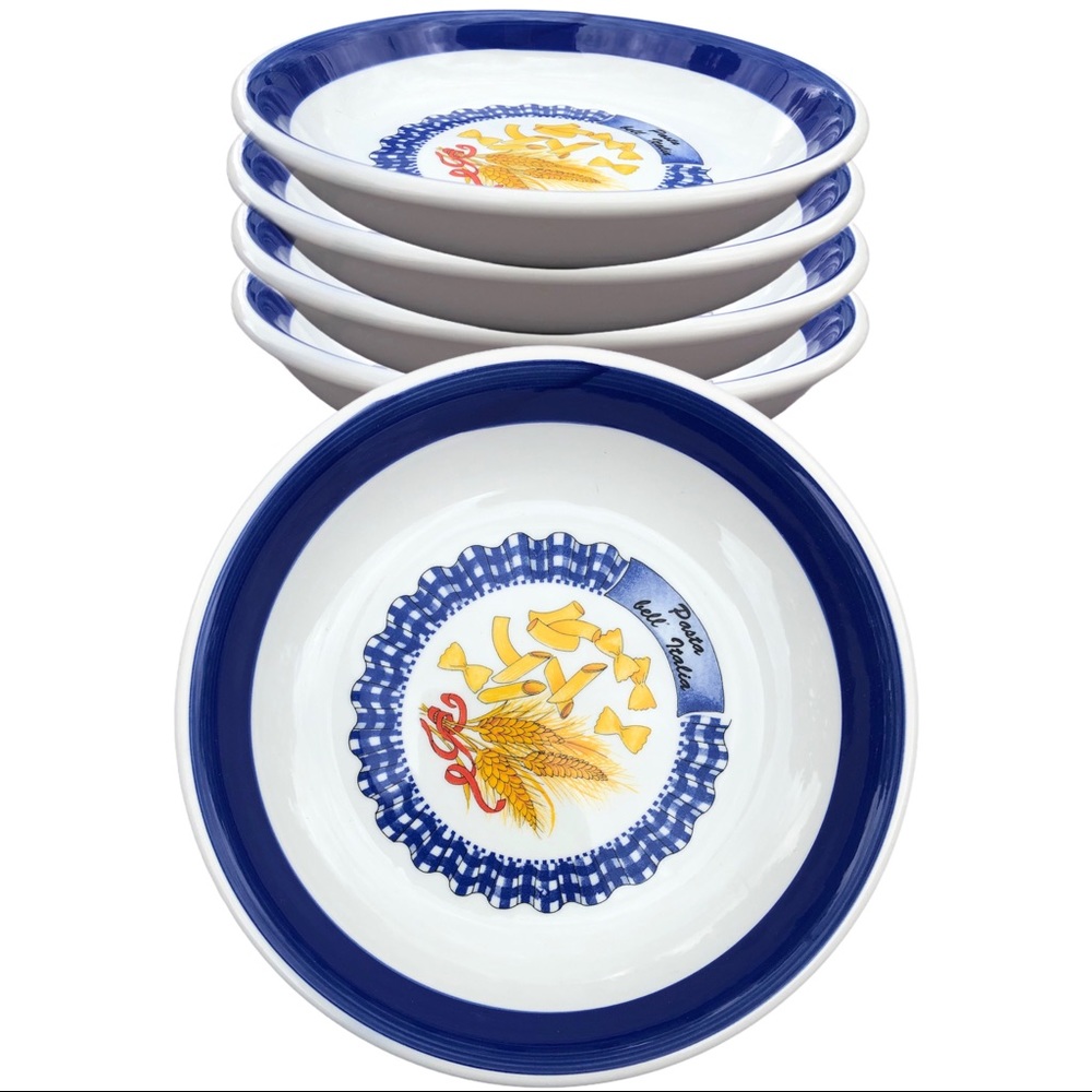 4 Ceramic Dishes Pasta Plates Made in Italy bowls